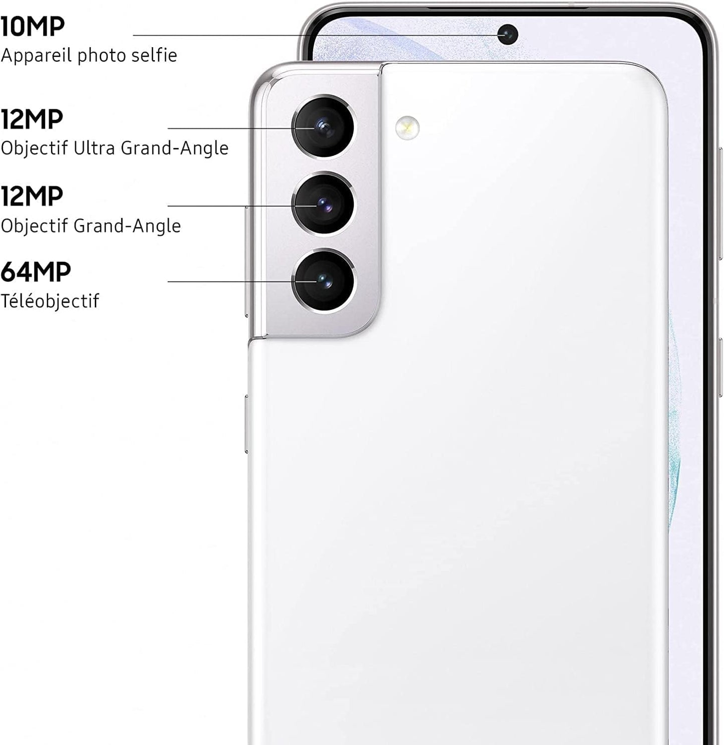 Samsung Galaxy S21 Ultra 5G SM-G998B Standard Edition Dual-SIM 128GB + 12GB RAM Factory Unlocked Android Smartphone (Phantom Silver) - International Version