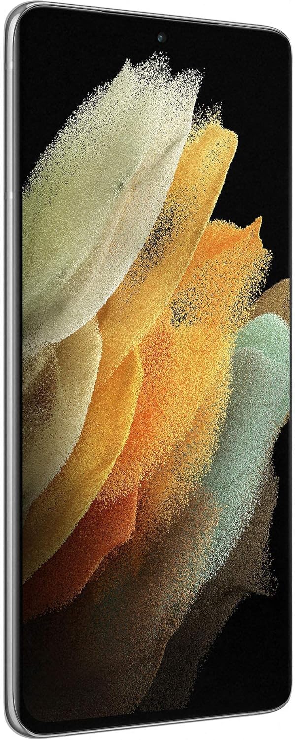 Samsung Galaxy S21 Ultra 5G SM-G998B Standard Edition Dual-SIM 128GB + 12GB RAM Factory Unlocked Android Smartphone (Phantom Silver) - International Version