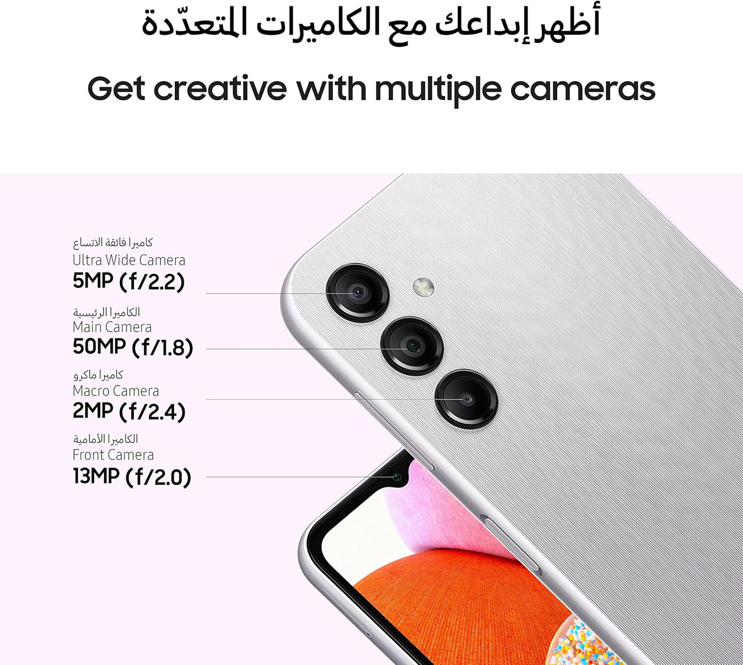 Samsung Galaxy A14, 128GB Storage, 4GB RAM, Black, UAE Version, Dual SIM, Android Smartphone