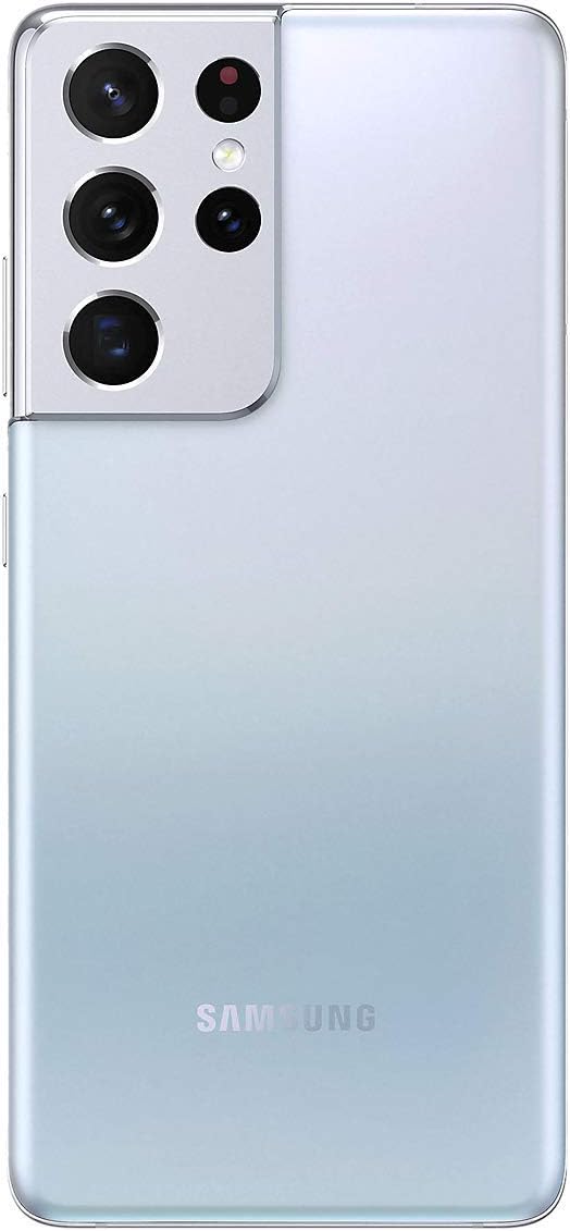 Samsung Galaxy S21 Ultra 5G SM-G998B Standard Edition Dual-SIM 128GB + 12GB RAM Factory Unlocked Android Smartphone (Phantom Silver) - International Version