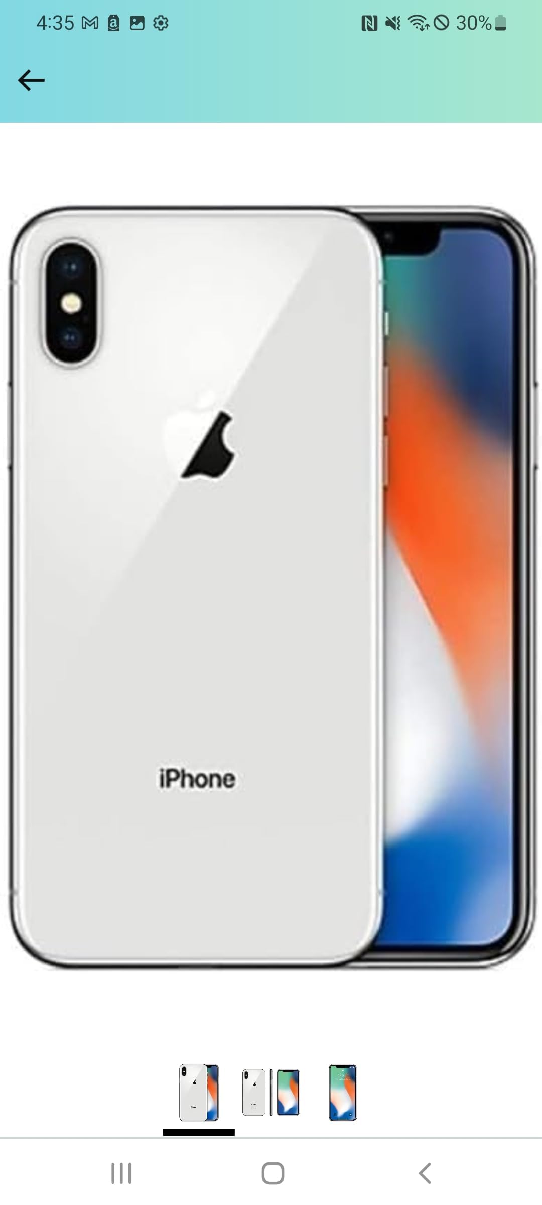 iPhone X 256Gb Silver