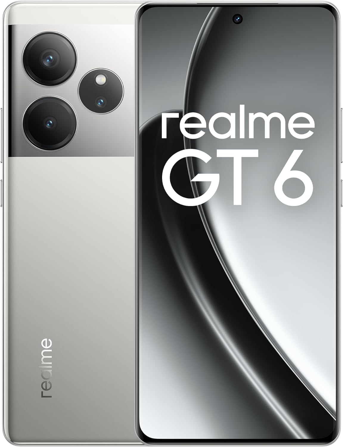 realme GT 6 5G Dual SIM 12GB + 256GB (Fluid Silver) - Middle East Version