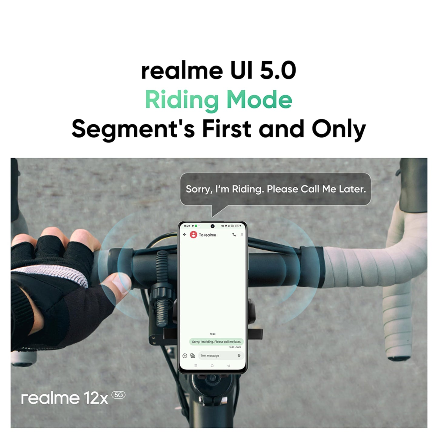 realme 12x 5G Dual SIM (Feather Green 8GB RAM, 256GB ROM) |120Hz Eye Comfort Display |5G 6nm Chipset |5000mAh Battery |12 Months Warranty - Middle East Version