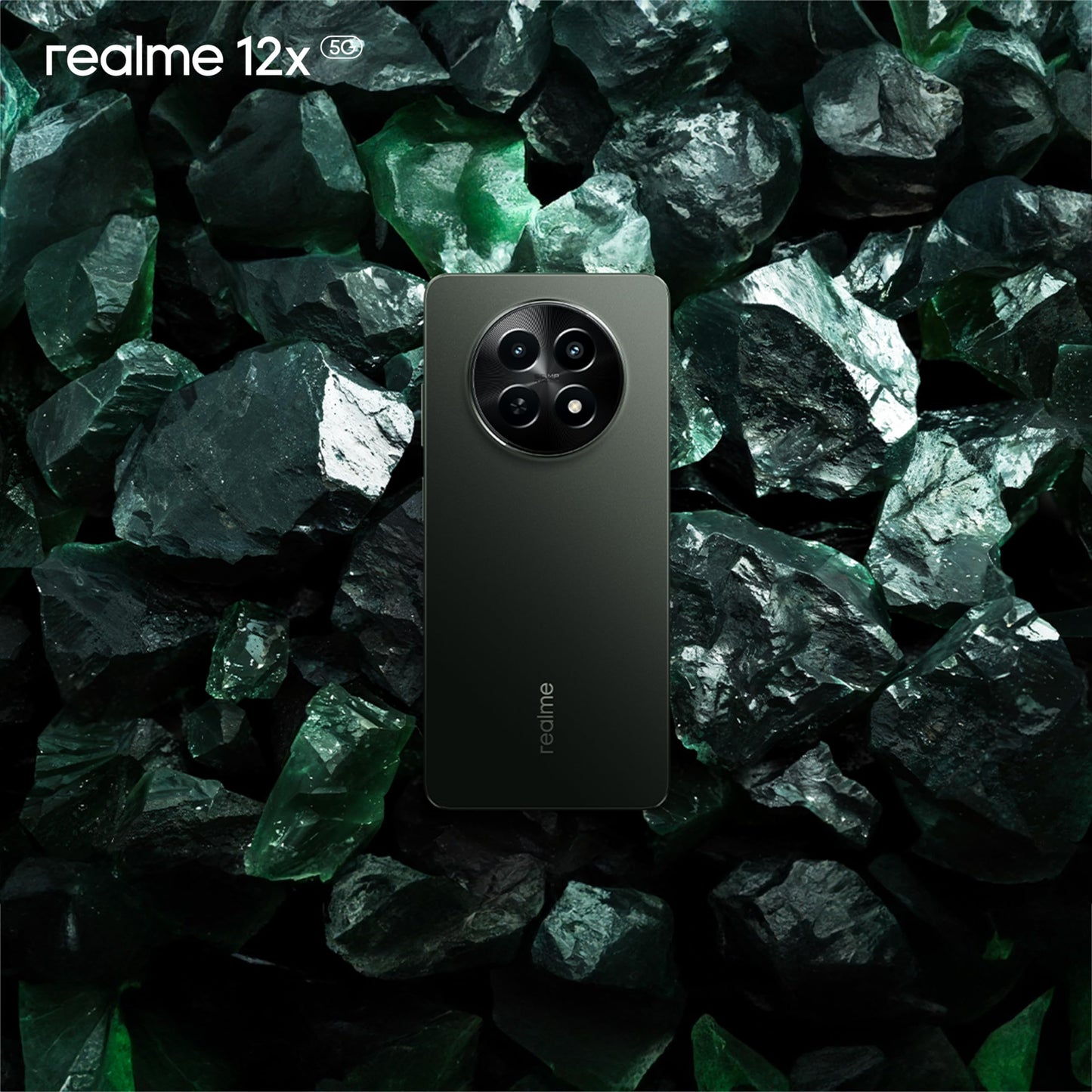 realme 12x 5G Dual SIM (Feather Green 8GB RAM, 256GB ROM) |120Hz Eye Comfort Display |5G 6nm Chipset |5000mAh Battery |12 Months Warranty - Middle East Version